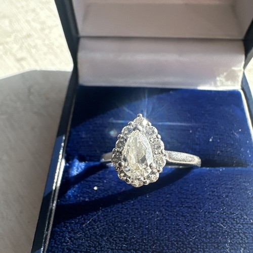 Platinum pear halo natural - halo,
