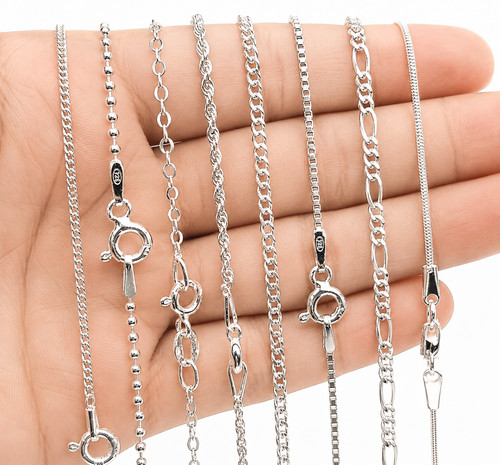 Sterling silver chain - silver, necklace