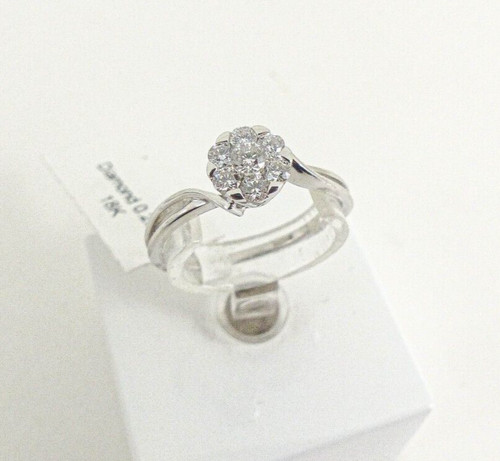 18ct gold diamond cluster ring - cluster,