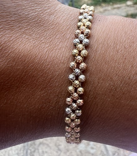 Solid 18ct gold bracelet - solid, 19cm