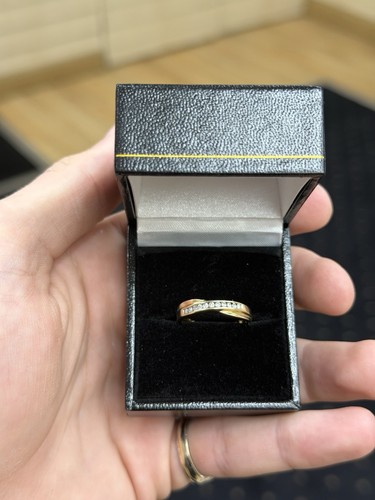 9ct gold half - gold, eternity