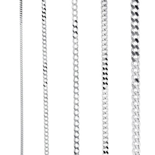 925 sterling silver curb - silver,