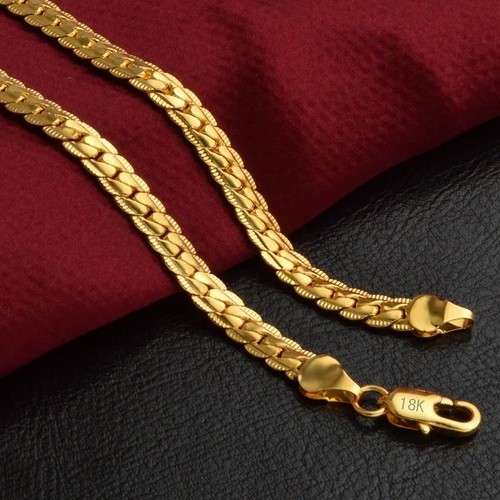 18k gold inch herringbone - gold, 18