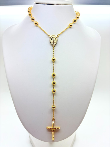 9ct yellow gold - yellow, rosary
