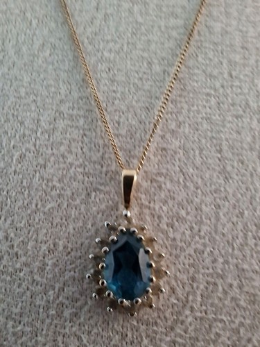 9ct solid gold blue - solid,