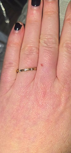 9ct yellow gold diamond band - yellow,