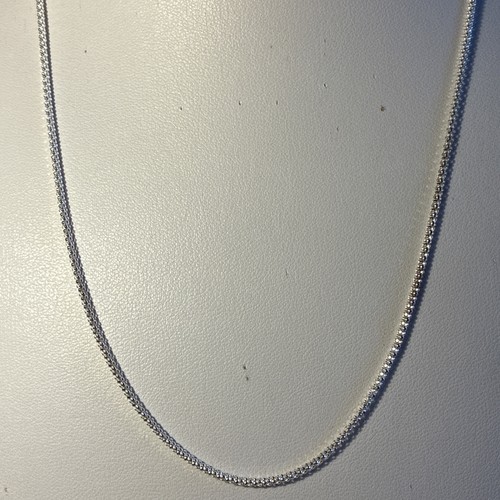 Sterling silver popcorn - 18”,