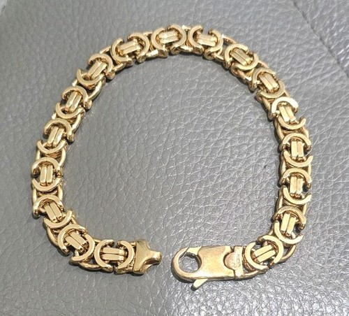 9ct gold 375 flat byzantine - 9ct,
