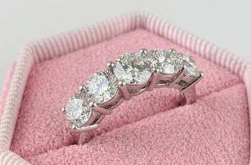 00ct round cut 14k white - 5.00ct,