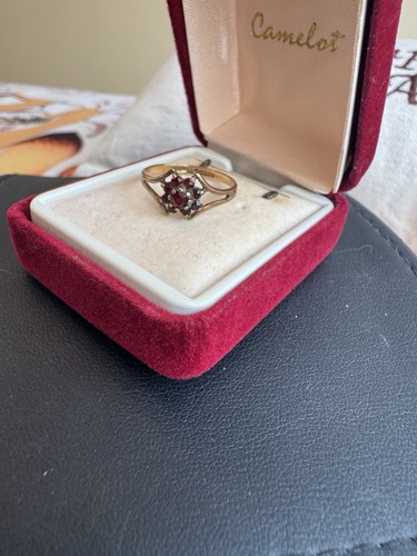 9ct gold ruby dress ring - gold,