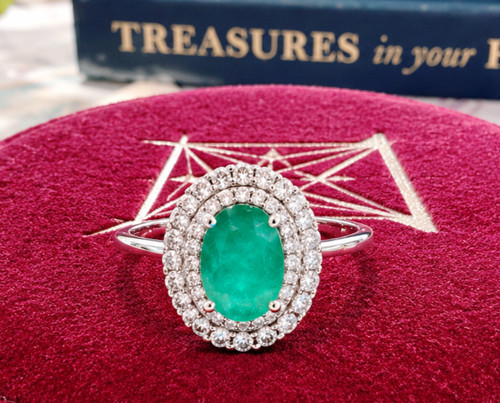 9ct white gold emerald - 💚9ct,