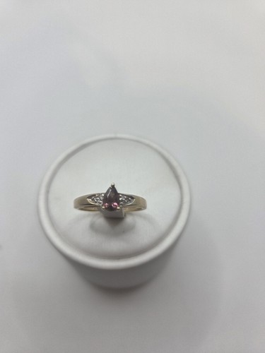 9ct gold pink tourmaline - gold,