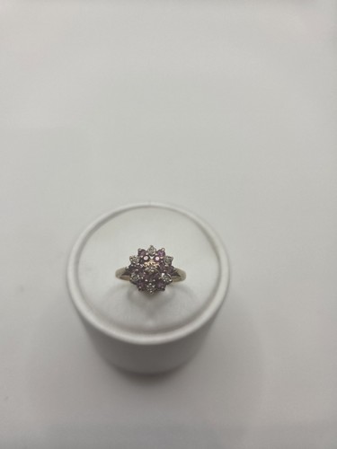 9ct gold diamond and ruby - diamond,