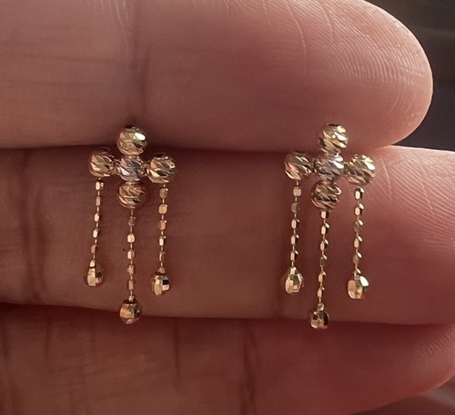Solid 18ct gold earrings - solid,