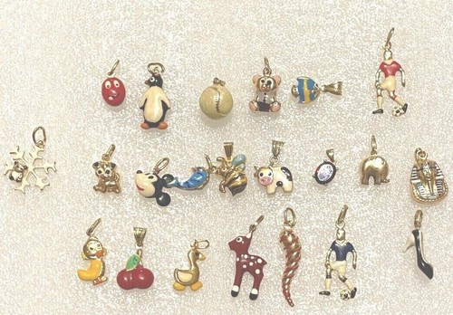 Gold mixed pendants - ,