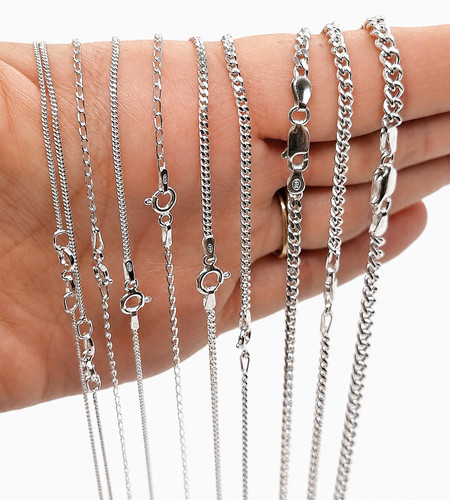 Silver necklace chain 925 - necklace,