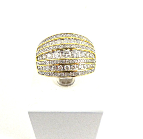 18ct gold diamond ring - diamond, band