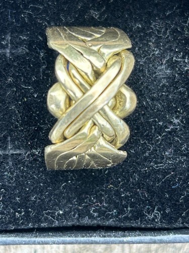 Gold puzzle ring - puzzle,
