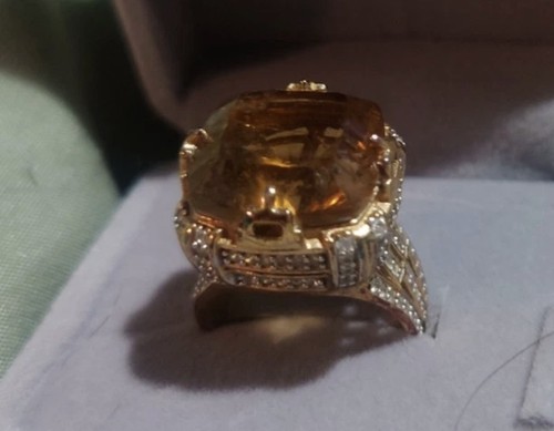 Natural concave cut citrine - natural,