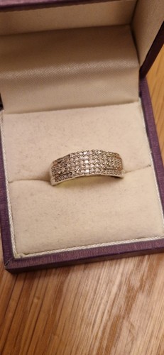 9ct white gold diamond chunky - diamond,
