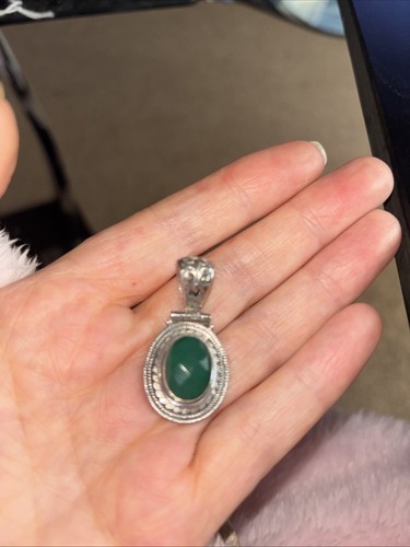 Silver pendant - silver,