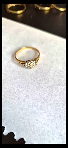 Cluster ring 18ct yellow - cluster,