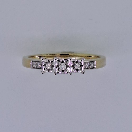 9ct gold natural diamond - natural,