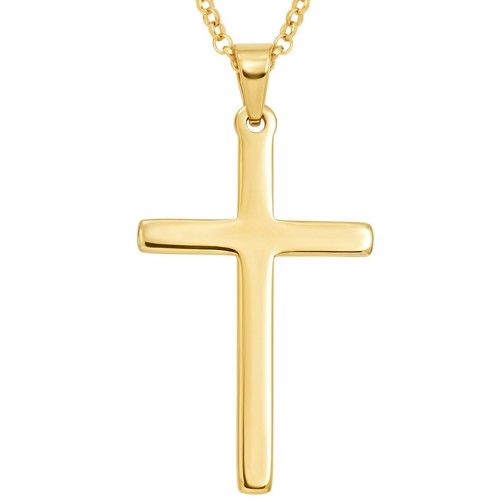 Large mens 9ct gold - , cross