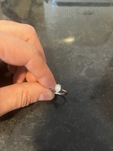 Diamond platinum ring - diamond,