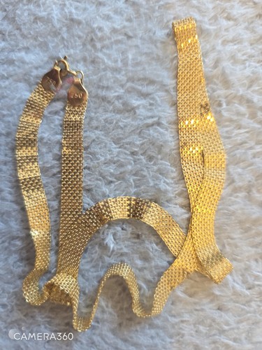 Carat solid gold mesh chain - gold,