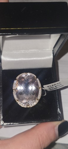 9ct gold large oval pale - 9ct,