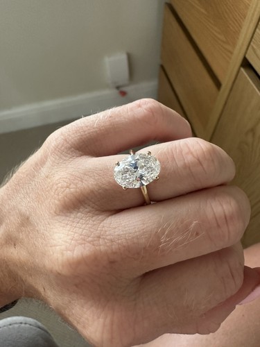 Oval 5ct lab created - lab, diamond