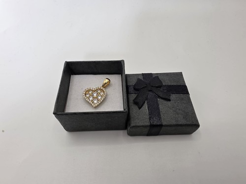 Gold sterling silver - silver, heart