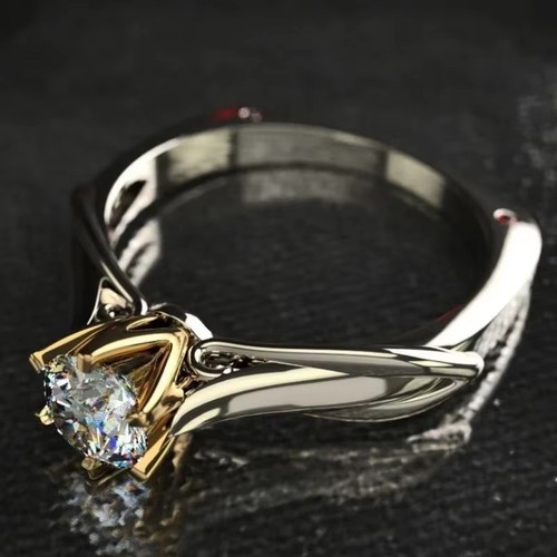 Pure 18k gold moissanite - 18k,