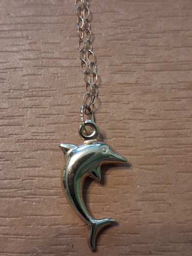 Gold chain with dolphin - gold,