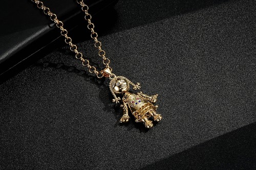 Gold rag doll pendant multi - doll,