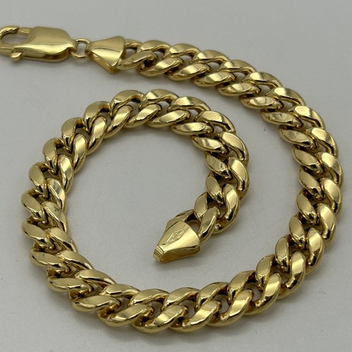 375 9ct solid gold 8mm - 8mm, miami