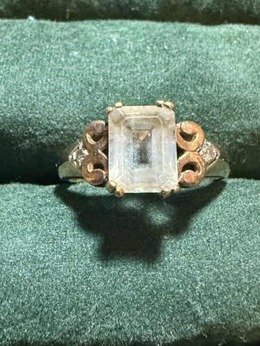 Prasiolite diamond ct - diamond, gold