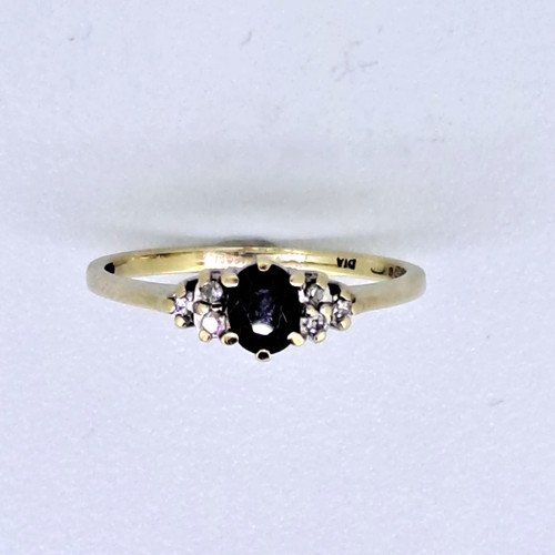 9ct gold sapphire diamond - gold, &