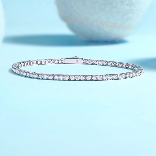 3ct tennis bracelet - white, gold
