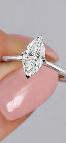 Marquise solitaire lab grown - marquise,
